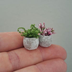 1:12 Miniature Dollhouse Greenery Plant Pot Home Decoration Farmhouse Dollhouse Decor Doll House Miniature Scene 1/12th Scale