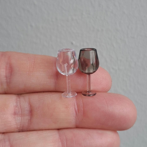 Miniature 1/12 Per Case Delle Bambole: Bottiglia Di Vino E 2 Bicchieri