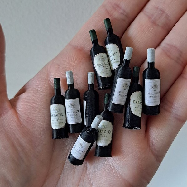 1/12 Dollhouse Wine Bottles Etsy UK