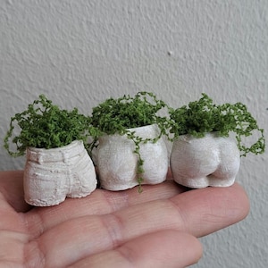Miniature Dollhouse Butt Pot: 1/12 Scale Decor