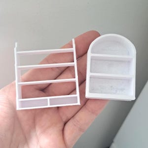 Miniature Dollhouse Shelf: 1/12 Scale 3D Printed Furniture