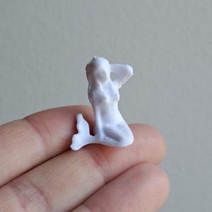 1:12 Miniature Dollhouse Mermaid Decor Home Statue Interior Home Decorating Dolls House Beach Sea Style Miniature Scene 1/12th Scale