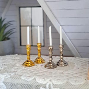 1:12 Miniature Dollhouse Candle Pillar Home Decoration Decor Farmhouse Modern Nordic Style Dolls House Miniature Scene 1/12th Scale