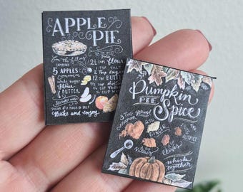 Letrero de otoño para casa de muñecas en miniatura: decoración a escala 1/12