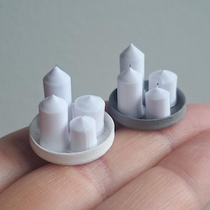 1:12 Miniature Dollhouse Candles Decor Tray Decoration Dolls House Farmhouse Style Miniature Scene Dollhouse Decor 1/12th Scale