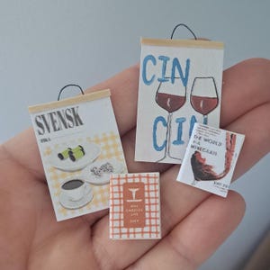 1:12 Miniature Dollhouse Poster Books Interior Decoration Dolls House Decor Miniature Scene 1/12th Scale