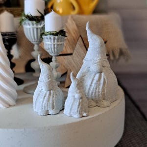 Miniature Dollhouse Christmas Gnomes: 1/12 Scale, Set of 3
