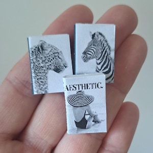 1:12 Miniature Dollhouse Coffee Table Books Dolls Home Decoration Dollhouse Decor Book Miniature Scene 1/12th Scale