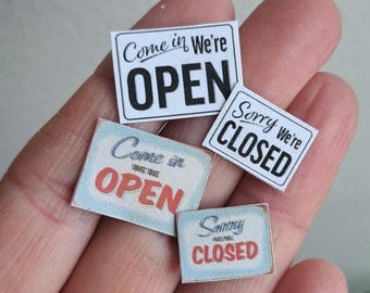 Miniature Dollhouse Store Sign: 1/12 Scale Decor