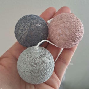 1:12 Miniature Dollhouse Lamp Cotton Ball Lamp Shade Dolls House Decor Miniature Scene 1/12th Scale