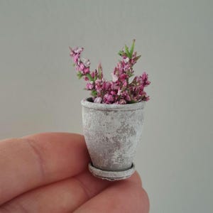 1:12 Miniature Dollhouse Lavender Greenery Plant Pot Home Decoration Farmhouse Dollhouse Decor Doll House Miniature Scene 1/12th Scale