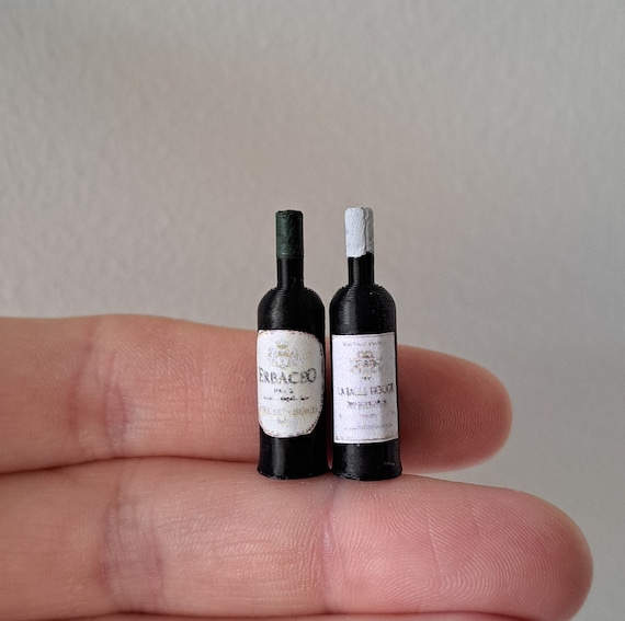 Ibasenice 6 Pièces Maison De Poupée Vin Bouteilles De Vin En Plasti Jeux En Plastique Bouteilles De Lait En Plastique Peti Am