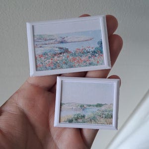 1:12 Miniature Dollhouse Wall Art Summer Nature Paintings Print Home Decorating Dolls House Decor Miniature Scene 1/12th Scale
