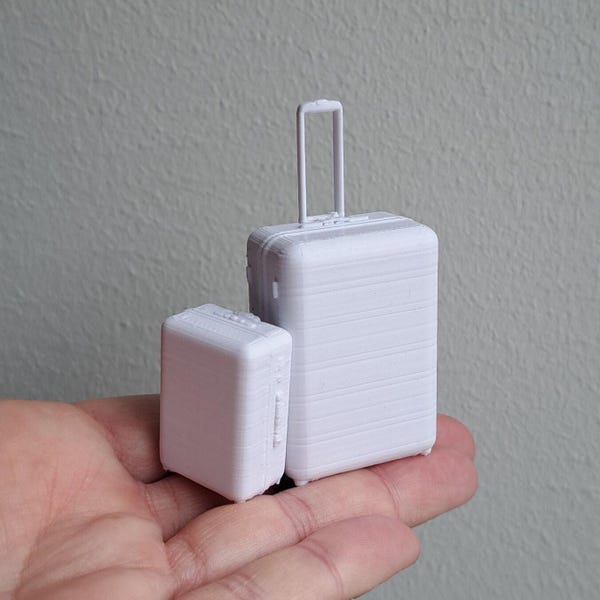 Bagaglio da viaggio per casa delle bambole in miniatura: decorazioni in scala 1/12