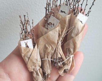Miniature Dollhouse Easter Willow Branches: 1/12 Scale Decor