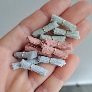 Miniatyr dockhus köksservetter: 1/12 skala dekor, set med 4 st