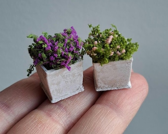Miniature Dollhouse Plant Pot: 1/12 Scale Decor