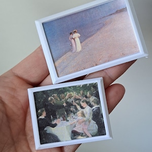 1:12 Miniature Dollhouse Wall Art Paintings Skagen Denmark Danish Home Decorating Dolls House Miniature Scene 1/12th Scale