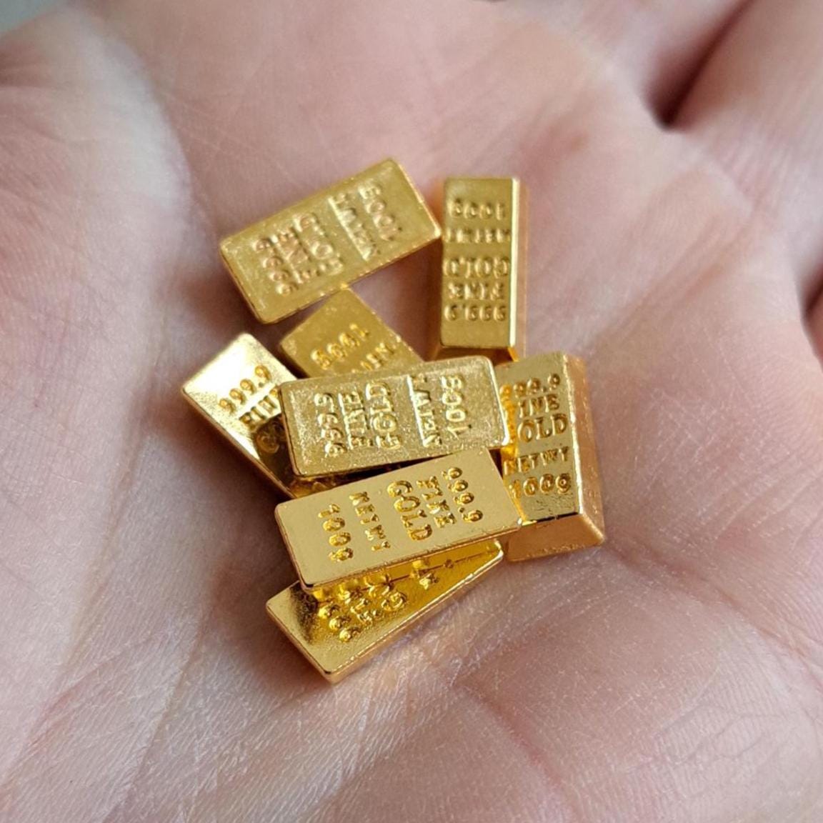 100 Lingotti D'oro In Miniatura Scala 1:12 Per Casa Delle Bambole – Accessori Fai-da-te, Kit Riempimento Ricchezza