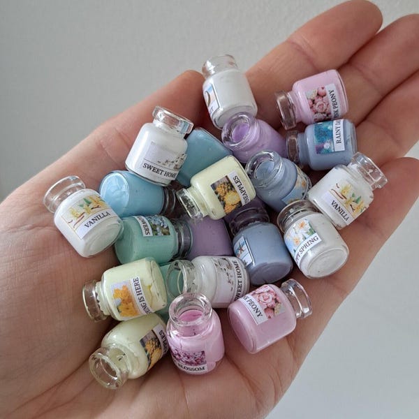 Miniature Dollhouse Candle Jar: 1/12 Scale Decor