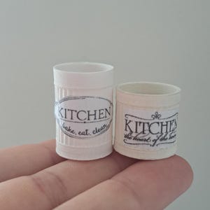 1:12 Miniature Dollhouse Kitchen Utensils Container Cook Decor Table Ware Home Decoration Dolls House Miniature Scene 1/12th Scale