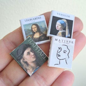1:12 Miniature Dollhouse Art Book Coffee Table Book Interior Home Decoration Dolls House Decor Miniature Scene 1/12th Scale