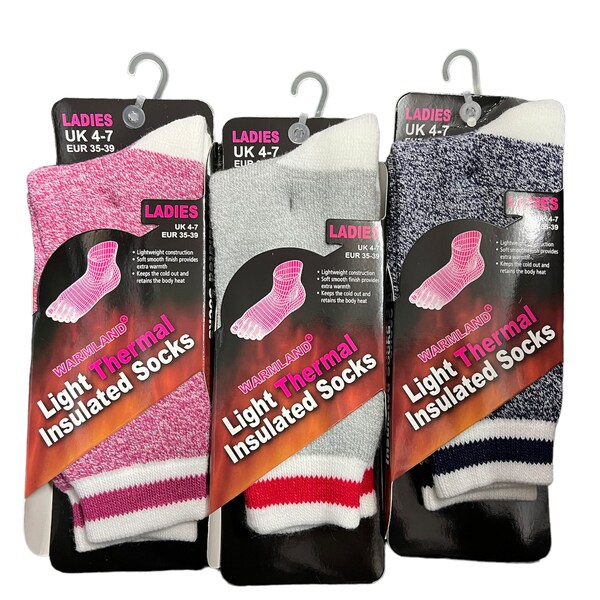 Extra Warm Ladies Winter Womens Light Soft Lined Thermal Insulated Socks UK 4-7