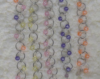 Compteur de points numéroté, compteur de rangs de tricot, gardien de la progression