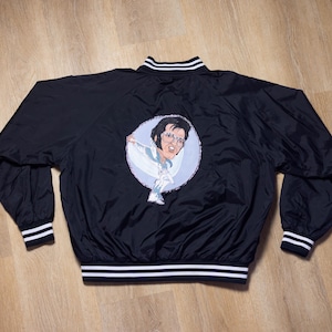 Vintage Elvis Presley Leather Embroidered Jacket - Etsy