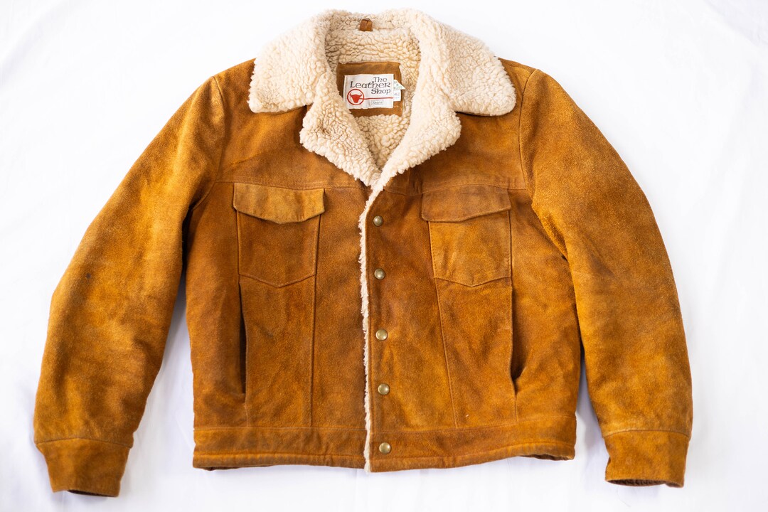 The Leather Shop Vintage 70s Sears Sherpa Suede Leather Shearling ...