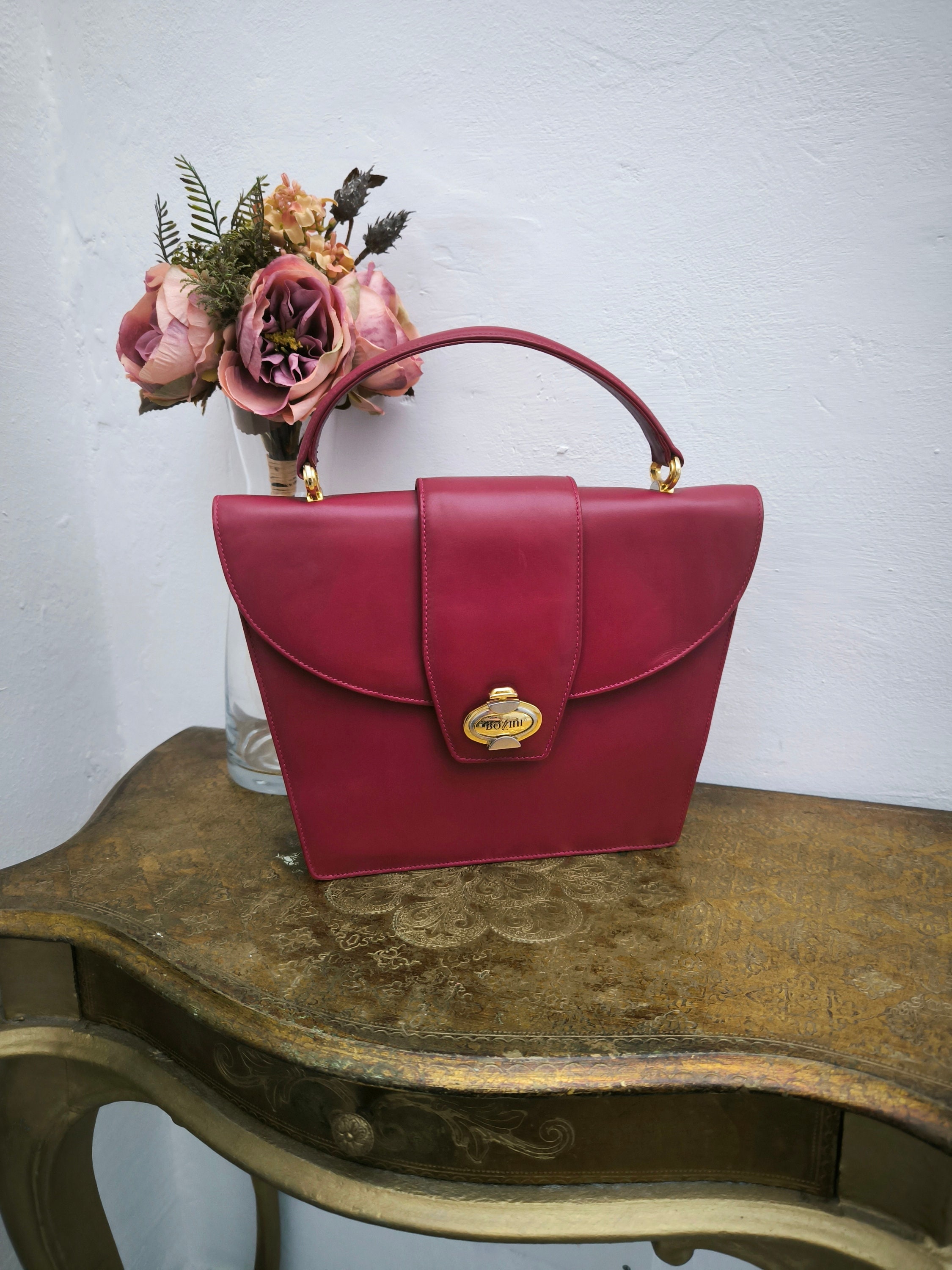 Bozzini Vintage Ledertasche Etsy