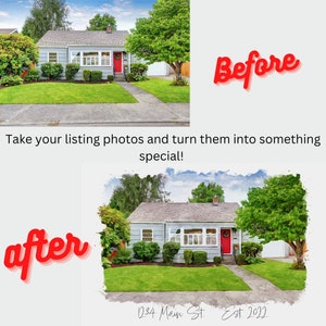 Custom Watercolor House Portrait From Photo, Home Portrait, New Home Housewarming Gift, Our First Home Gift, Personalized realtor Gift