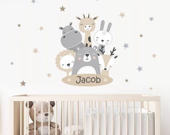 Wandtattoo personalisiert mit Namen I Babyzimmer | Kinderzimmer