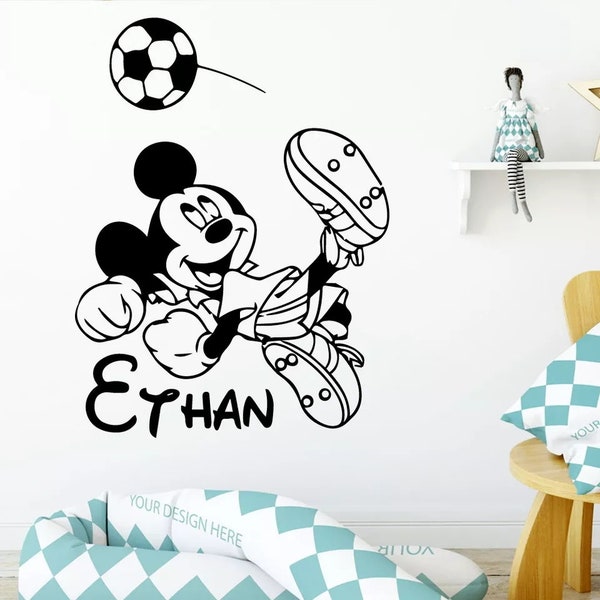 Disney Wandtattoo Micky Maus personalisiert | Kinderzimmer | Babyzimmer | Wanddekoration