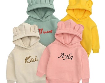 Baby Pullover Hoodie personalisiert bestickt mit Wunschname | Kleinkinder | personalisierte Geschenke