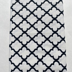 100% Cotton Duck 2 Yards Fabric 72in x45in 182.88cm x 114.30 BLACK & WHITE