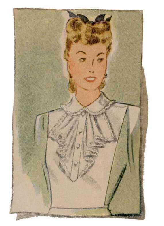 Simplicity Sewing Pattern 1940s Misses' Dickey Set, Small