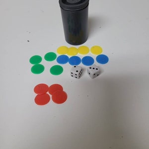 Ludo seeds and playing dices. image 2