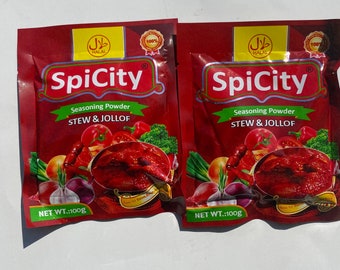 SpiCity condimento en polvo para Guiso y Arroz Jollof 2x100g