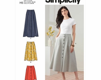 Simplicity  S9267 Misses' Skirts in Three Length Sizes 16-24