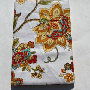 100% Cotton Duck 2 Yards Fabric 72in x45in 182.88cm x 114.30 COLORFUL FLOWER