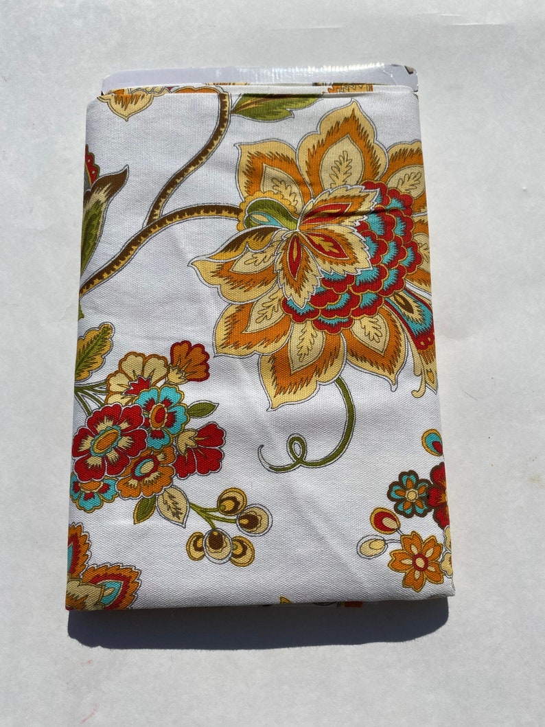 100% Cotton Duck 2 Yards Fabric 72in x45in 182.88cm x 114.30 COLORFUL FLOWER