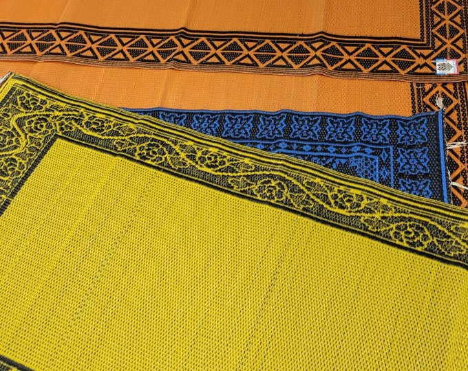 Nigerian Local Hand-woven Raffia Floor Mat for Sitting, Sleeping - Etsy