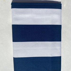 100% Cotton Duck 2 Yards Fabric 72in x45in 182.88cm x 114.30 BLUE & WHITE STRIPE