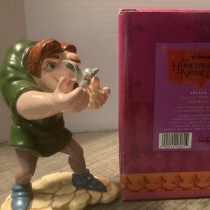 Vintage,Disney Quasimodo, Hunchback of Notre Dame ceramic figurine by Enesco, limited.Very detailed, original box, never used,6 1/4”x 3 1/2”