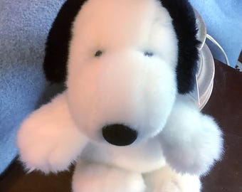Snoopy, from the Peanuts, created by Charles Schulz. This is a small and fluffy little guy.