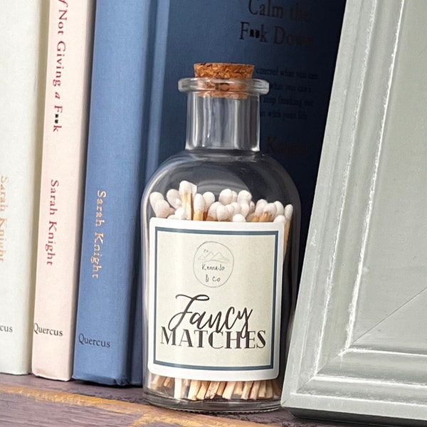 Fancy Matches In Glass Bottle | Luxury Candle Matches In Glass Jar