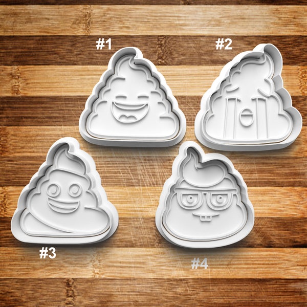 Poop Cookie Cutter | Cookie Stamp | Cookie Embosser | Cookie Fondant | Clay Stamp | Clay Earring Cutter | Toilet