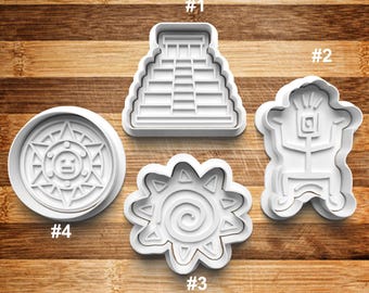 Maya Cookie Cutter | Cookie Stamp | Cookie Embosser | Cookie Fondant | Clay Stamp |