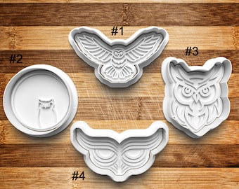 Owl Cookie Cutter | Cookie Stamp | Cookie Embosser | Cookie Fondant | Clay Stamp | Hoot | Baking | Owl Stamp | Clay Jewelry Cutter |